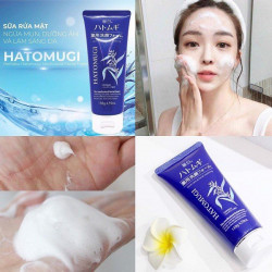 Sữa rửa mặt cho da dầu mụn chiết xuất hạt ý dĩ Hatomugi The Medicated Facial Foam 130g