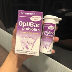 OptiBac Probiotics Tím 30 viên - Men vi sinh trị viêm âm đạo và viêm tiết niệu Anh