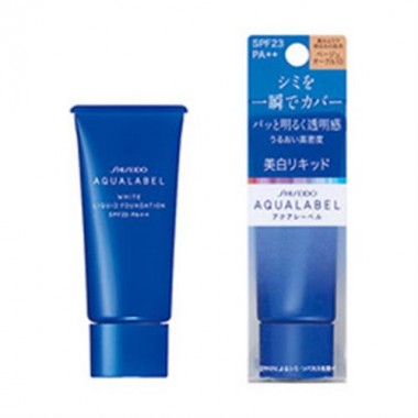 Kem nền Shiseido aqualabel White liquid foundation màu xanh