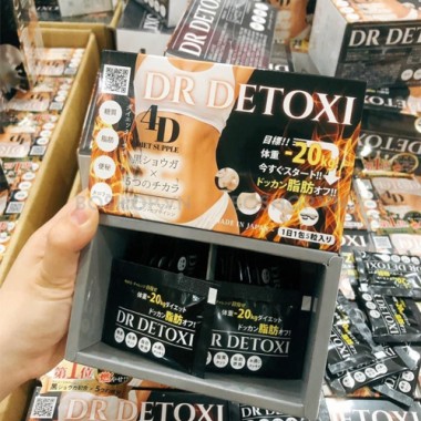 Viên uống giảm cân thải độc Dr Detoxi 4D hộp 30 gói Nhật Bản