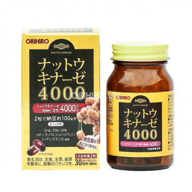Viên uống hỗ trợ điều trị tai biến Nattokinase 4000FU Orihiro 60 viên